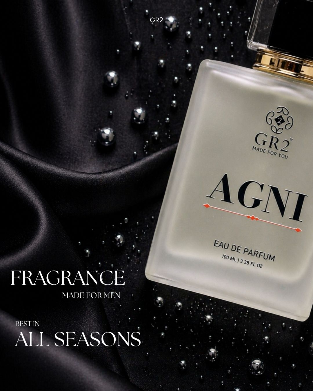 Agni - Eau de Parfum for Men with Warm cardamom and sweet toffee wrapped in smooth vanilla amber. 100 ml Spray