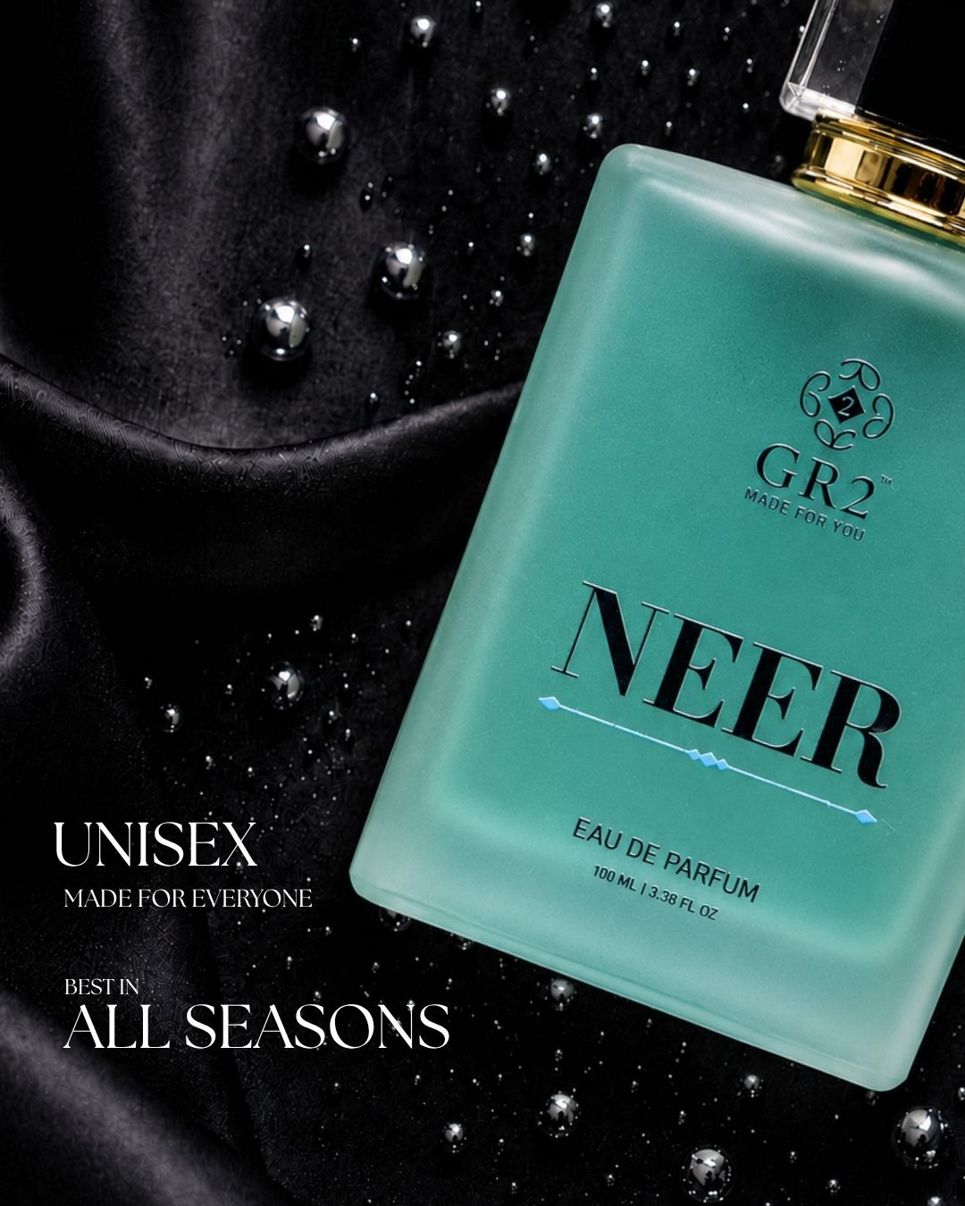 Neer - Eau de Parfum for Men & Women, Unisex Fragrance with  Cool mint and sea notes with soft jasmine and clean musk. 100 ml Spray