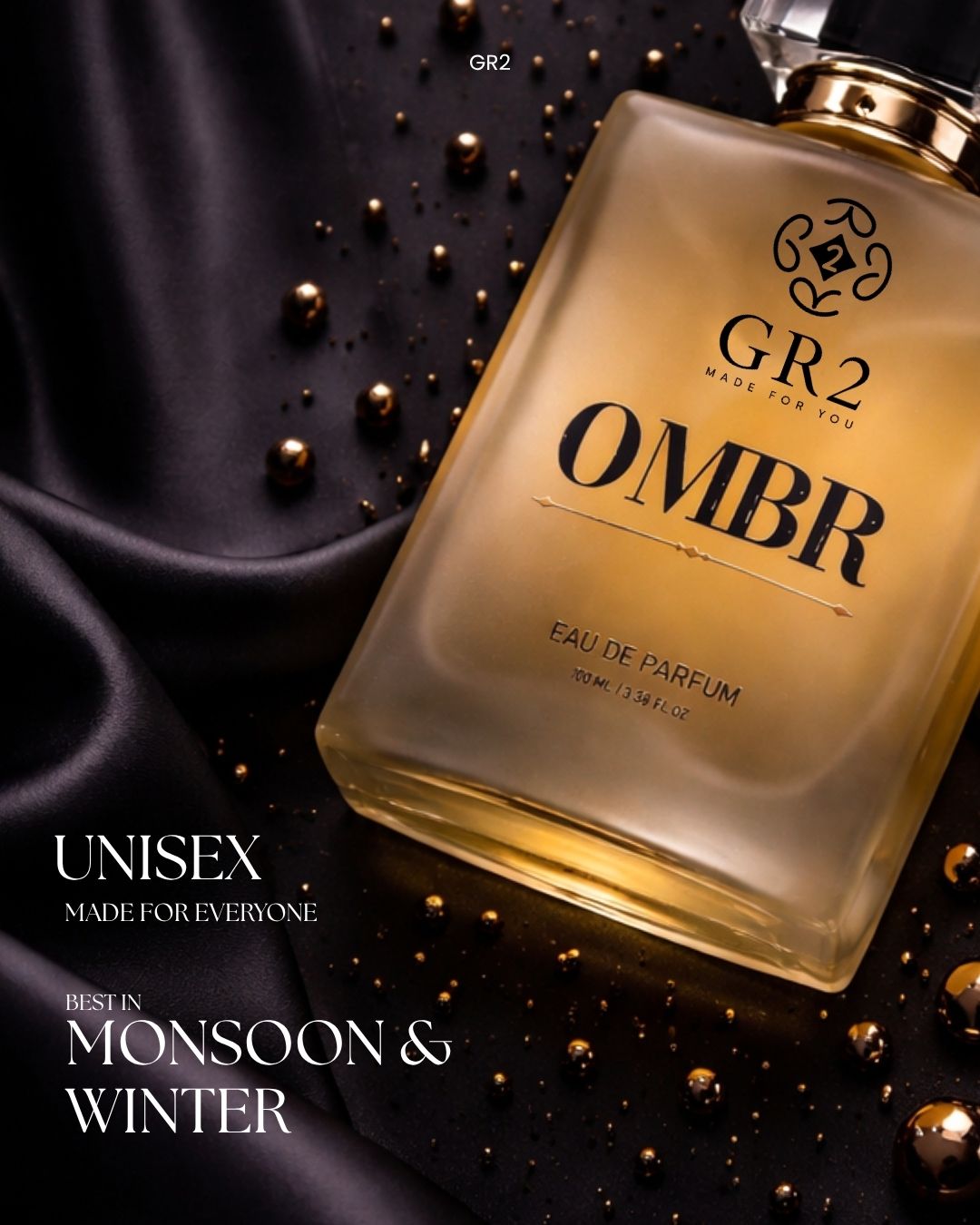 Ombr - Eau de Parfum for Men Fragrance with Juicy plum and bergamot with earthy patchouli and oakmoss. 100 ml Spray