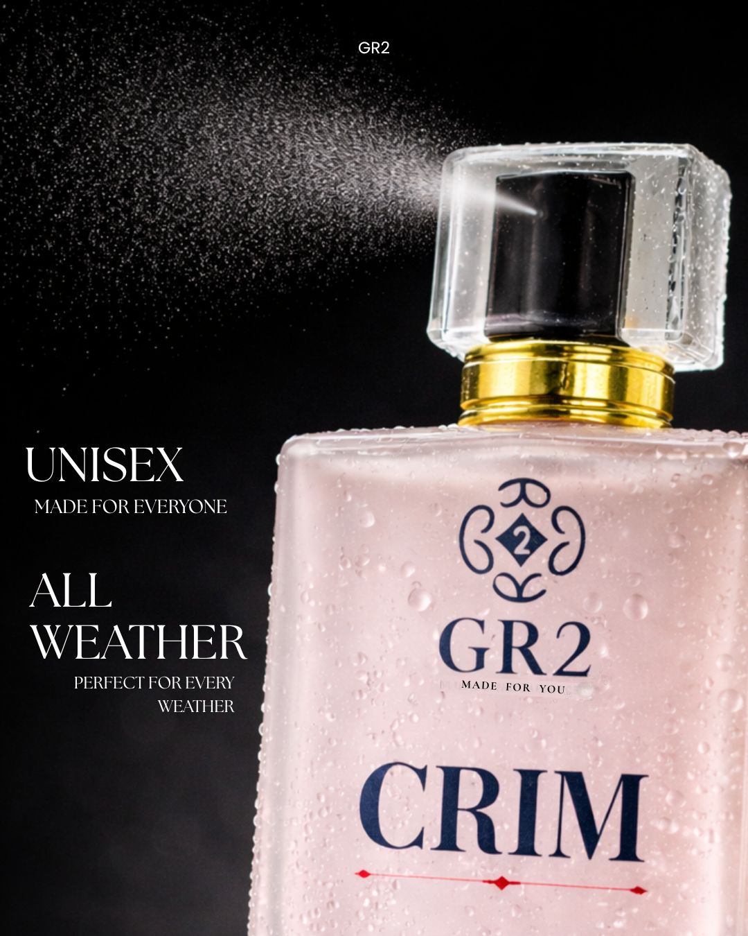 CRIM - Eau de Parfum for Men & Women, Unisex Fragrance with Jasmine, Saffron, Ambergris, Cedarwood, 100 ml Spray