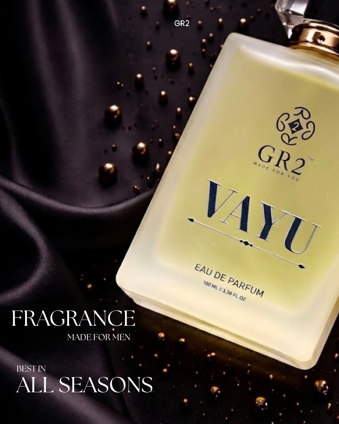 Vayu - Eau de Parfum for Men Fragrance with Fresh bergamot and pepper with lavender on a bold woody base. 100 ml Spray