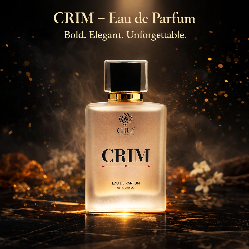 CRIM - Eau de Parfum for Men & Women, Unisex Fragrance with Jasmine, Saffron, Ambergris, Cedarwood, 100 ml Spray