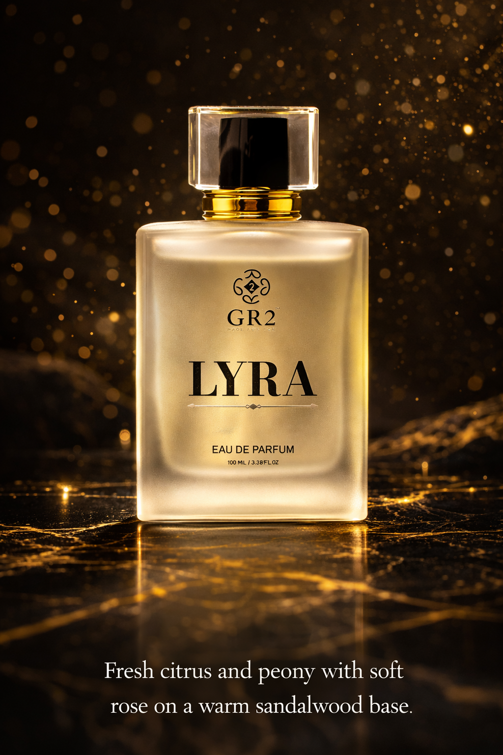Lyra - Eau de Parfum for Women with Fresh citrus and peony with soft rose on a warm sandalwood base.100 ml Spray