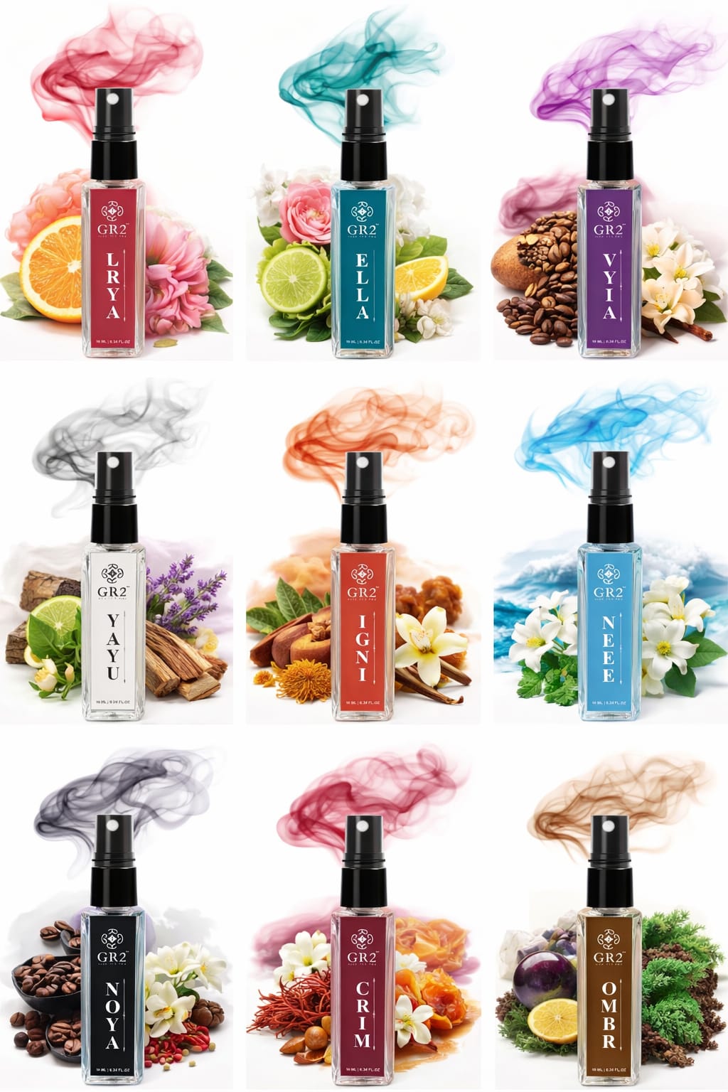 GR2 Signature Discovery Set – 9 Luxury Unisex Fragrances (10ml Each)