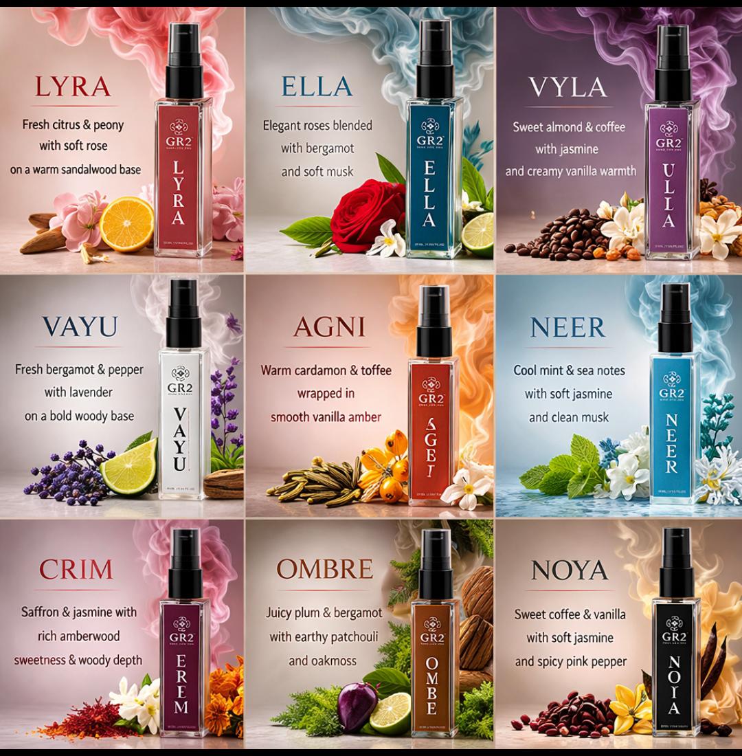 GR2 Signature Discovery Set – 9 Luxury Unisex Fragrances (10ml Each)